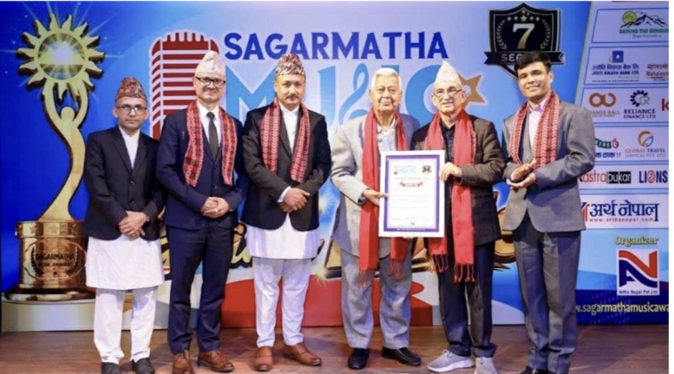 वरिष्ठ साहित्यकार खेमनाथ दाहाललाई ‘सगरमाथा सङ्गीत सम्मान