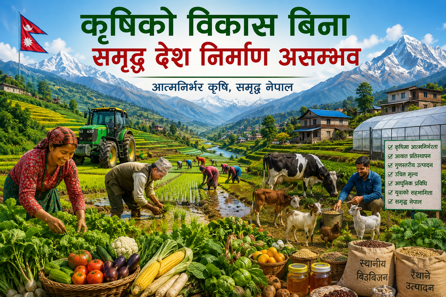 “कृषिको विकास बिना समृद्ध देश निर्माण असम्भव”